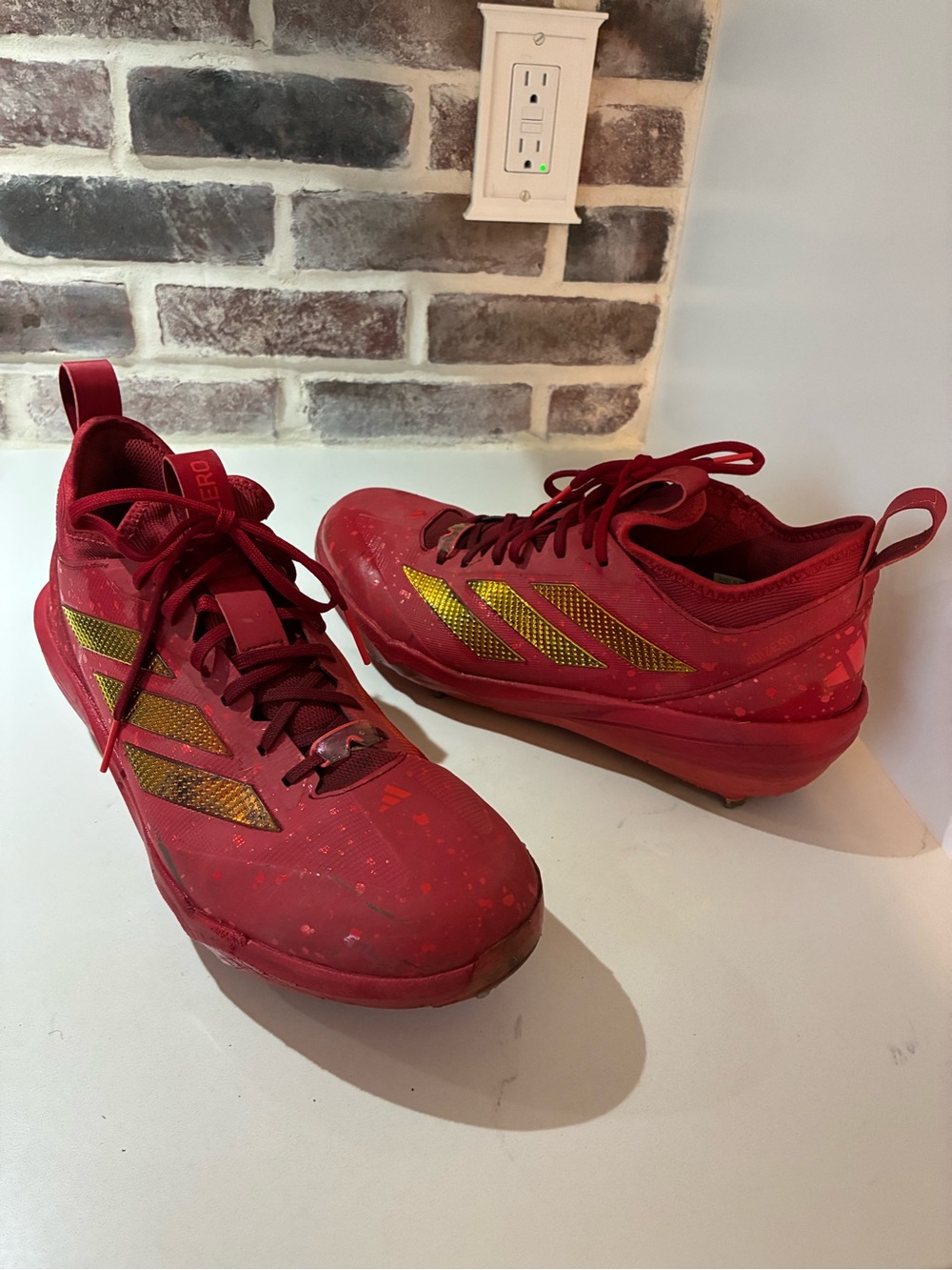 Adidas Adizero Impact 2.0 Baseball Cleats size 12 Red